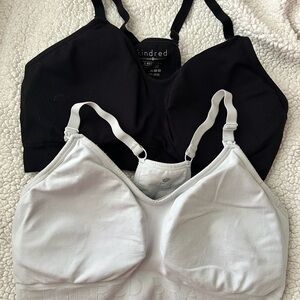 Kindred Bravely Black and Light Blue Nursing Bras